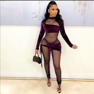 Velvet jumpsuit